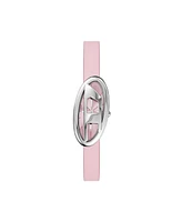 Diesel Women's D-Era Quartz Two-Hand Pink Leather Strap Watch, 39mm