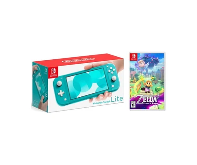 Nintendo Switch Lite Turquiose Bundle With Zelda Game