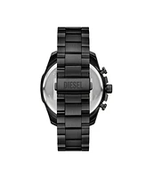 Diesel Men's Mega Chief Slim Quartz Chronograph Black Stainless Steel Watch, 48mm