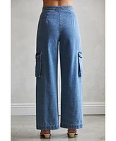 Crescent Women's Mallory Denim Cargo Pants
