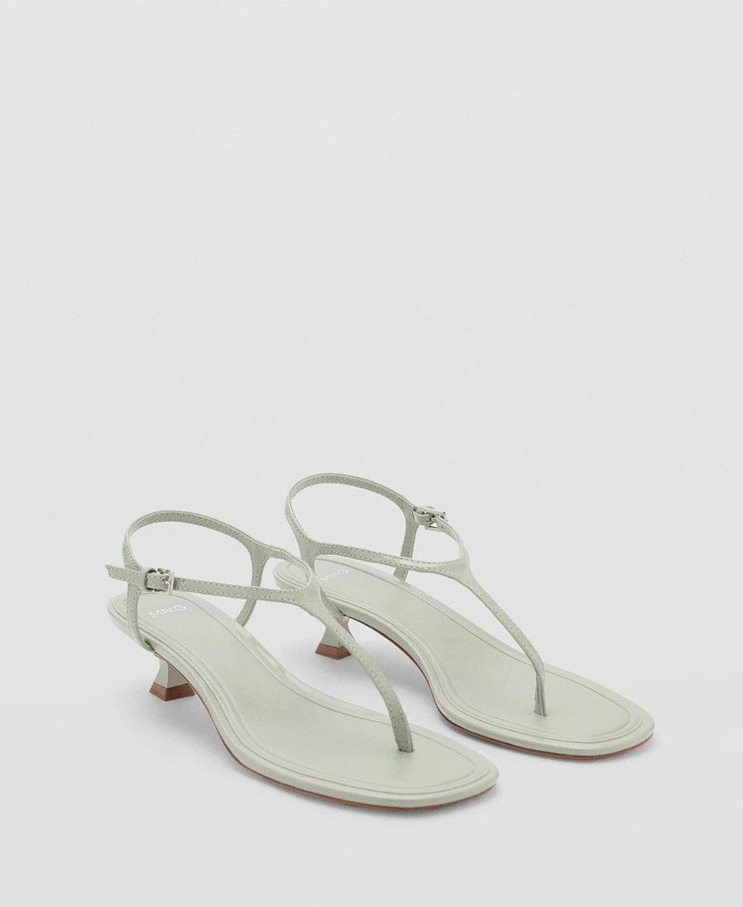 Mango Women's Kitten Heel Strap Sandals