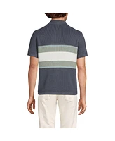 Lands' End Men's Short Sleeve Camp Collar Sweater Polo
