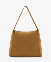 Mango Women's Suede Shopper Bag
