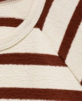 Mango Women's Striped Round-Neck Sweatshirt
