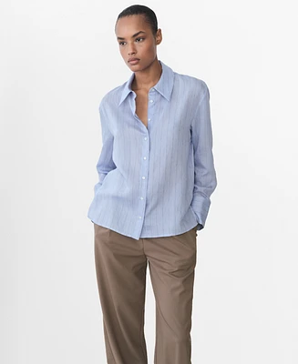 Mango Women's Stripe-Print Shirt