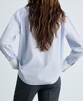 Mango Women's Cotton-Blend Combined Shirt