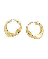 Robert Lee Morris Soho Sculpted Medium Hoop Earrings