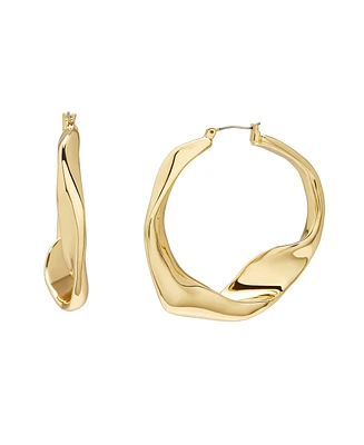 Robert Lee Morris Soho Sculpted Large Hoop Earrings