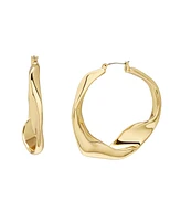 Robert Lee Morris Soho Sculpted Large Hoop Earrings