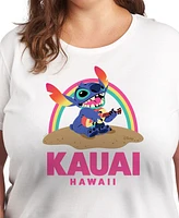 Hybrid Apparel Plus Lilo Stitch Kauai Hawaii Graphic T-Shirt