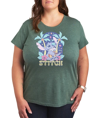 Hybrid Apparel Plus Lilo Stitch Ukulele Graphic T-Shirt