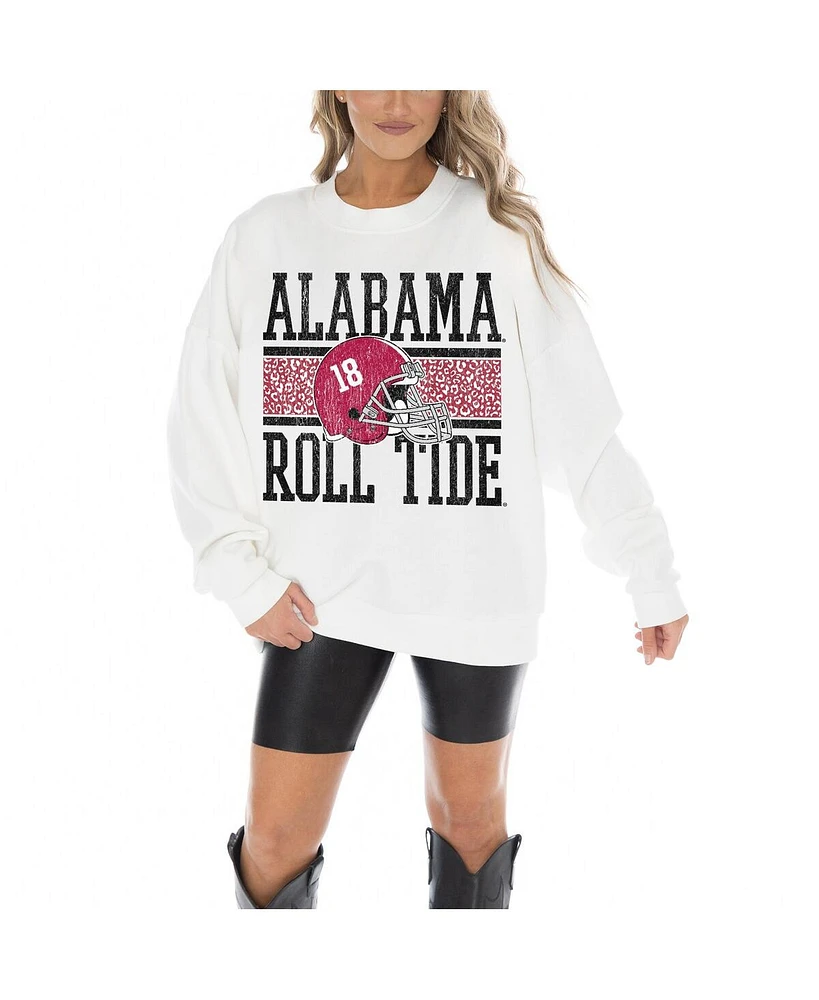 Gameday Couture Women's White Alabama Crimson Tide Fair Catch Pullover Sweatshirt
