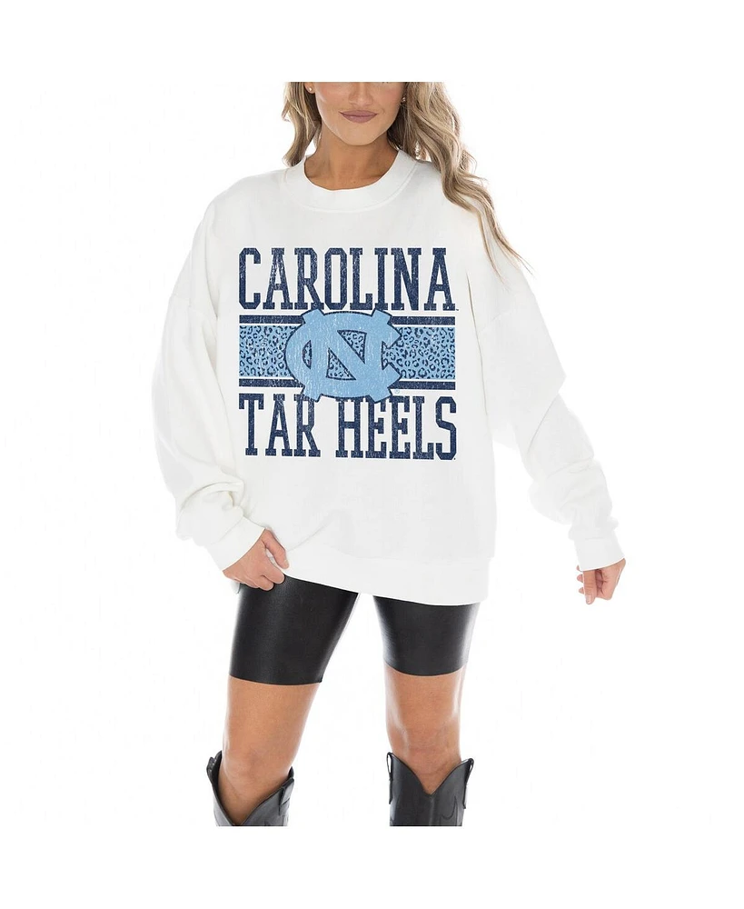 Gameday Couture Women's White North Carolina Tar Heels Fair Catch Pullover Sweatshirt