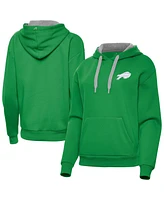 Antigua Women's Kelly Green Buffalo Bills St. Patrick's Day Victory Pullover Hoodie