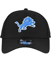 New Era Men's Black Detroit Lions Primary Logo 9FORTY Adjustable Hat