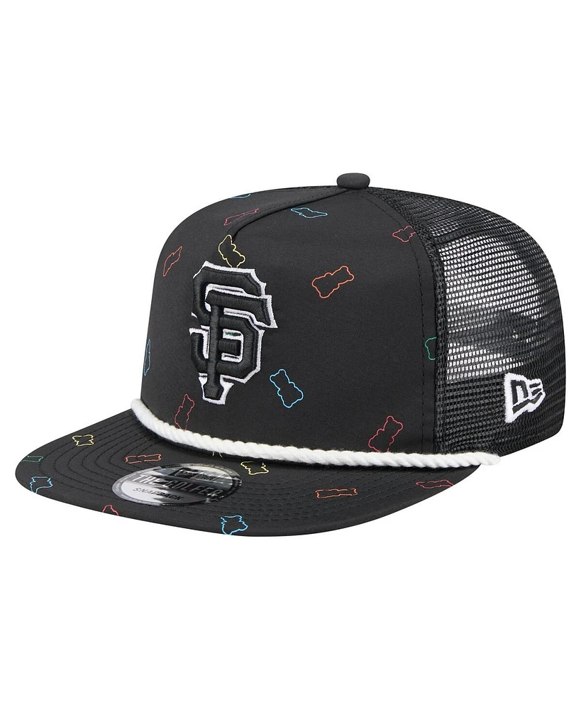 New Era Men's Black San Francisco Giants Gummy Golfer Trucker Adjustable Hat