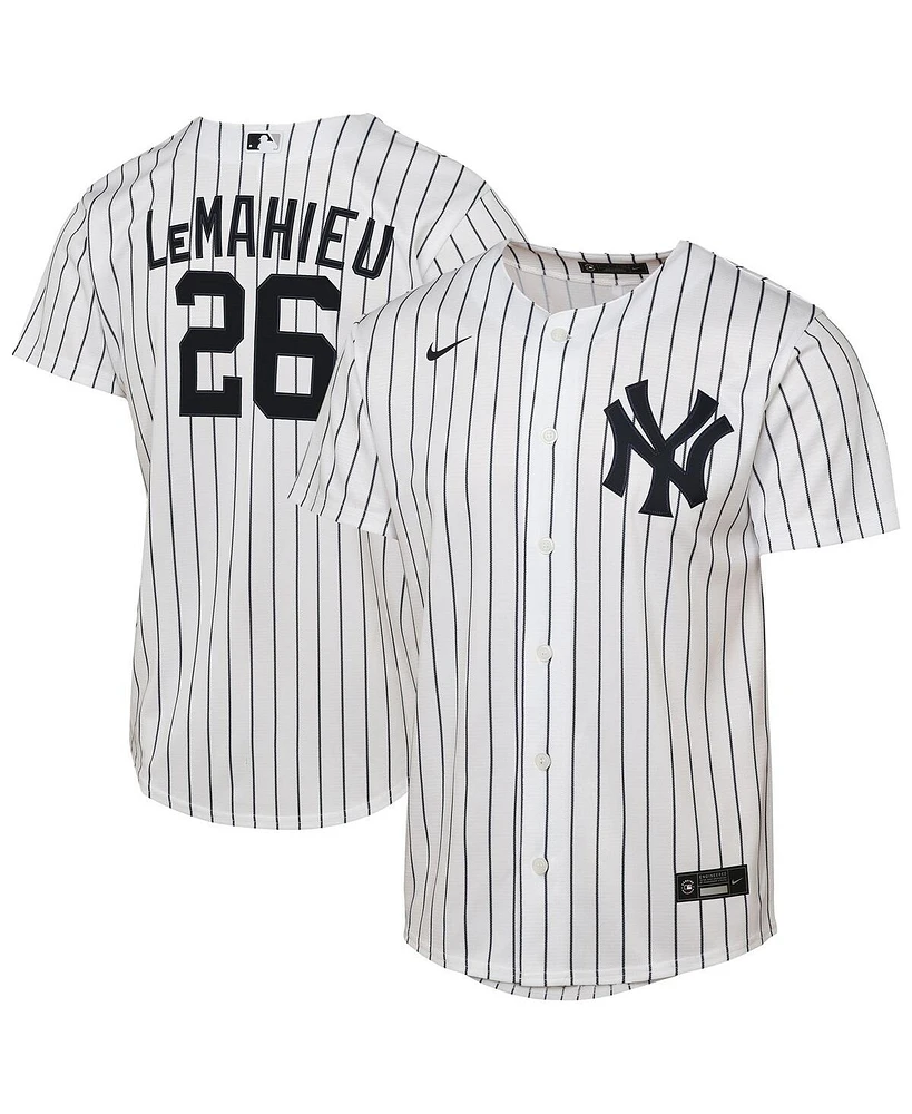 Nike Big Boys and Girls Dj LeMahieu White New York Yankees Home Replica Player Jersey