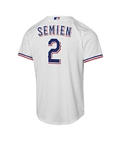 Nike Big Boys and Girls Marcus Semien White Texas Rangers Home Replica Player Jersey