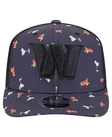 New Era Men's Navy/Black Washington Commanders Adventure Drinks Pattern 9SEVENTY Stretch-Snap Hat