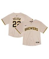 Nike Toddler Christian Yelich Cream Milwaukee Brewers Home Game Jersey
