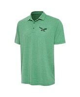 Antigua Men's Heather Kelly Green Philadelphia Eagles Scheme Polo Shirt