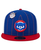 New Era Men's Royal Chicago Cubs Pinstripe 59FIFTY Fitted Hat