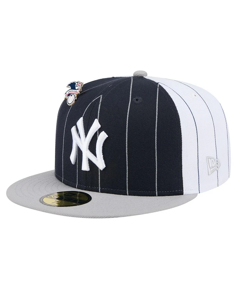 New Era Men's Navy York Yankees Pinstripe 59FIFTY Fitted Hat