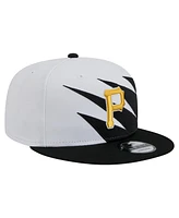 New Era Men's Black/White Pittsburgh Pirates Jagged 9FIFTY Snapback Hat