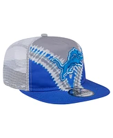 New Era Men's Gray/Blue Detroit Lions Throwback Dye Golfer Snapback Hat
