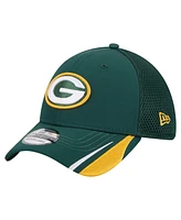 New Era Men's Green Bay Packers Game Day Linear 39THIRTY Flex Hat