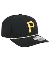 New Era Men's Black Pittsburgh Pirates Multi-Rope 9SEVENTY Stretch-Snap Hat