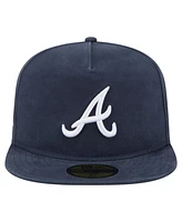 New Era Men's Navy Atlanta Braves Championship Side Flag A-Frame 59FIFTY Fitted Hat