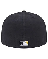 New Era Men's Black Pittsburgh Pirates Championship Side Flag A-Frame 59FIFTY Fitted Hat
