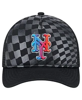 New Era Men's Black New York Mets Gradient 9FORTY A-Frame M-Crown Trucker Adjustable Hat