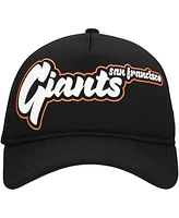 New Era Men's Black San Francisco Giants Retro Bold A-Frame Trucker 9FORTY Adjustable Hat
