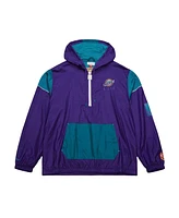 Mitchell & Ness Men's and Women's Purple Utah Jazz Hardwood Classics Team Og 3.0 Anorak Half-Zip Windbreaker Jacket