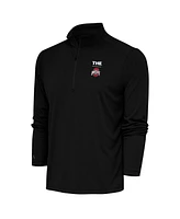Antigua Men's Black Ohio State Buckeyes The Tribute Quarter-Zip Pullover Top