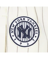 Pro Standard Women's Cream New York Yankees Cooperstown Collection Pinstripe Retro Classic Fleece Shorts