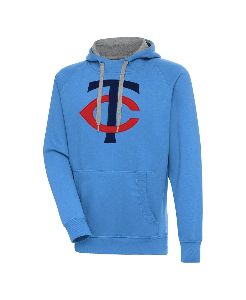 Antigua Men's Light Blue Minnesota Twins Victory Pullover Hoodie