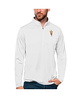 Antigua Men's White Arizona State Sun Devils Tribute Quarter-Zip Top