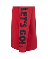 Nike 3BRAND by Russell Wilson Preschool 2-Piece Red/Black Let's Go Ballers Long Sleeve T-Shirt and Sweatpants Set