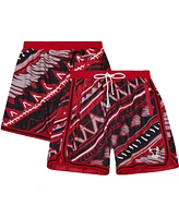Mitchell & Ness Men's Red Chicago Bulls Game Day Pattern Shorts