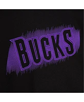 Mitchell & Ness Men's Black Milwaukee Bucks Hardwood Classics Monochrome T-Shirt