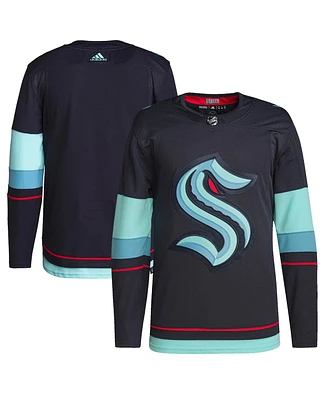 Adidas Men's Navy Seattle Kraken Home Authentic Primegreen Jersey