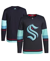 Adidas Men's Navy Seattle Kraken Home Authentic Primegreen Jersey
