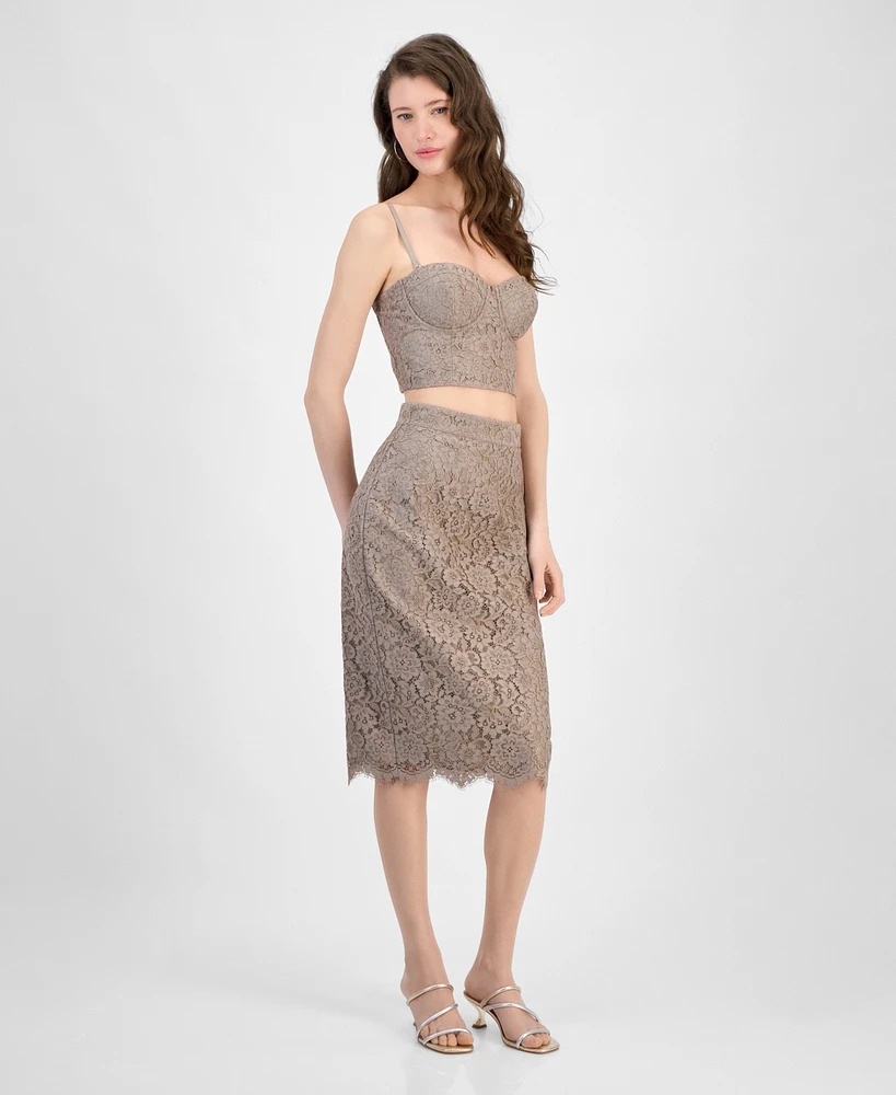Guess Women's Josiane Lace Pencil Skirt