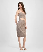 Guess Women's Josiane Lace Pencil Skirt