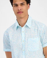 Sun + Stone Men's Bodhi Short Sleeve Button-Front Shirt, Exclusively at Macy's