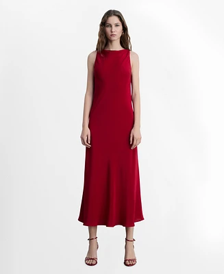 Mango Women's Satin Midi Dress