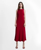 Mango Women's Satin Midi Dress